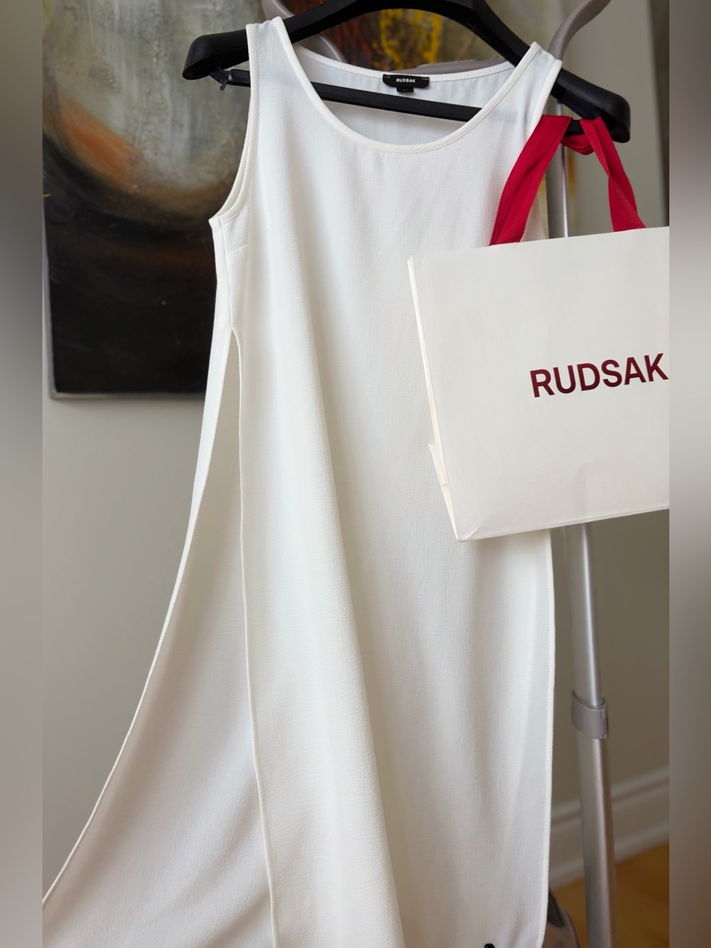 $165 XS/S RUDSAK off-White Sleeveless Tunic Top Sleeveless